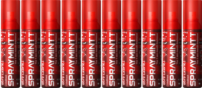 Spraymintt Spraymintt mouth freshener spray (colablast) pack of 10 Spray(150 g)