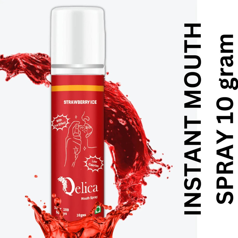 Qelica Mouth and Breath Freshener Spray with Ice Effect Spray(10 g)