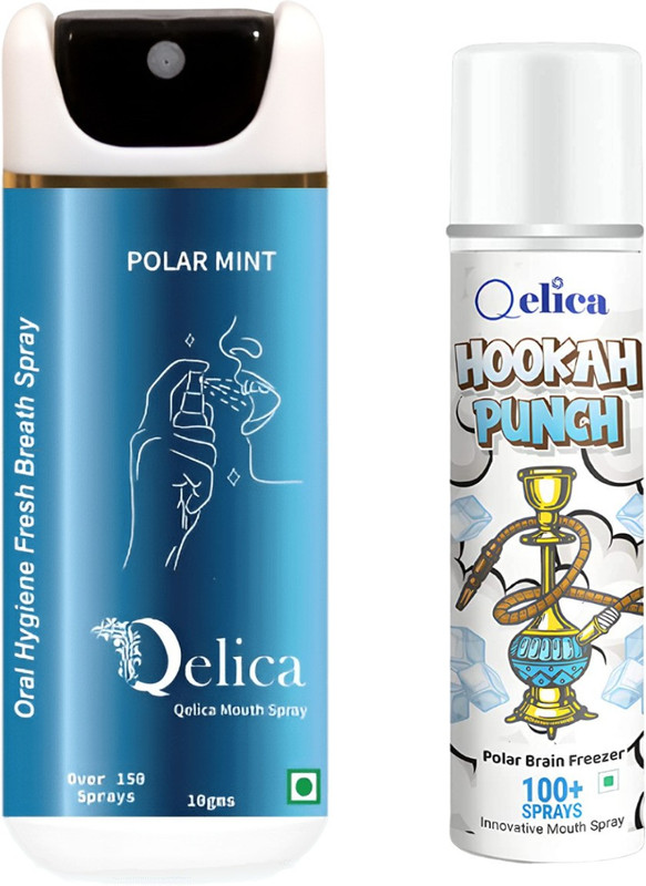 Qelica Polar Mint & Dubai Special Mouth Spray for Instant Breath Freshner Germ Kill Spray(20 g)