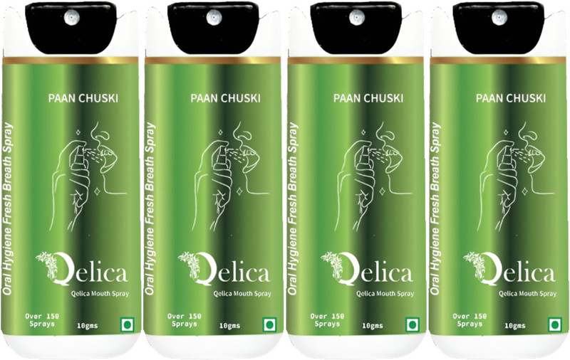 Qelica Instant Mouth Spray, Fresh Breath, Long Lasting, Bad Breath Remove, 150+ Spray(20 g)