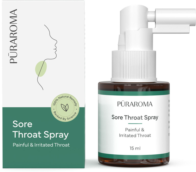 Puraroma Sore Throat Spray, Natural, Relieves Soreness, Fights Infection Spray(15 ml)