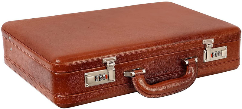 Clifton Leather Briefcase for Professional Vintage Executive Handmade Business Bag Medium Briefcase - For Men(Tan)