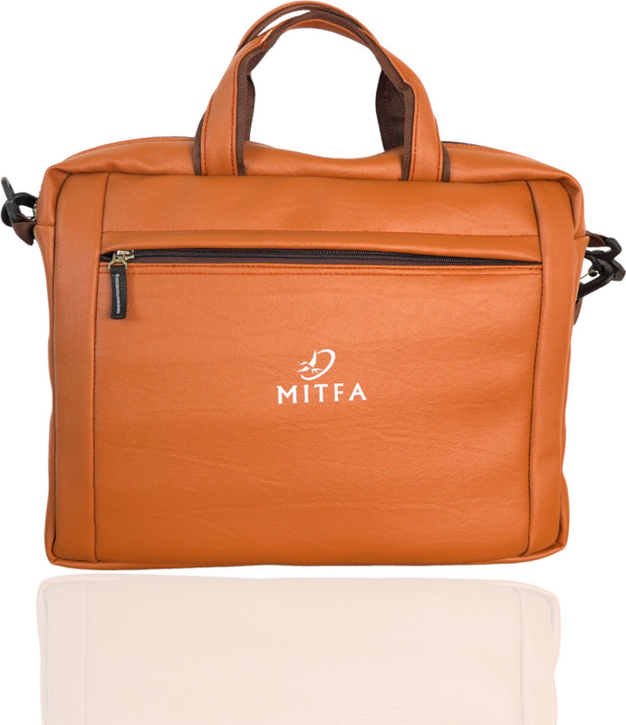 MITFA Professional Laptop Messenger Bag with Tablet Compartment & Multiple Organisers Medium Briefcase - For Men & Women(BROWN)