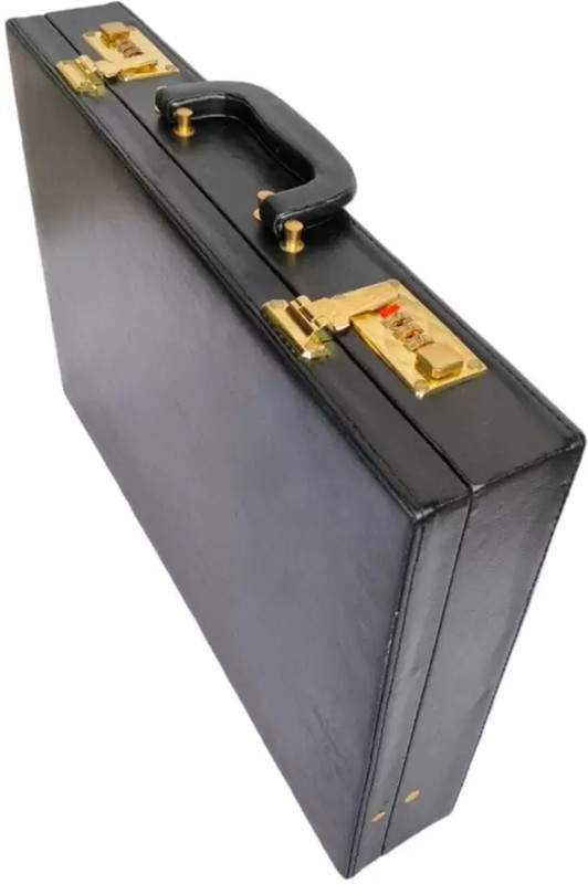 tosim PU Leatherette Unisex Best Medium Briefcase - For Men & Women(Black)