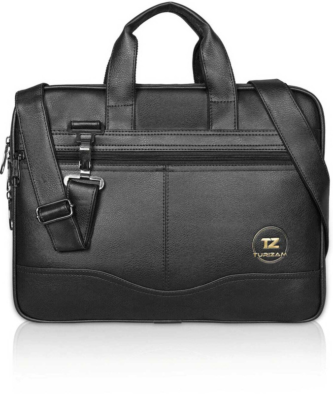 RITZY MEN AND WOMEN BLACK MESSENGER BAG Medium Briefcase - For Men & Women(BLACK)
