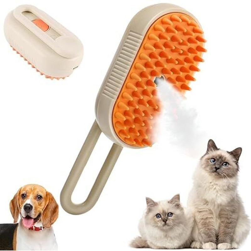 Sunidhi Electric Pet Steam Hair Brush with Handle for Grooming Cats & Dogs Basic Comb for  Dog & Cat