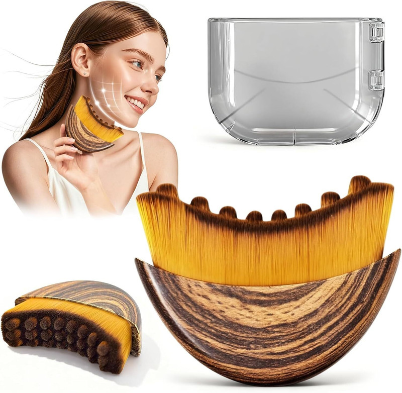 Cipzi Contour Face Brush for Sculpting & Lymphatic Drainage Soft Bristles Jawline Lift(Pack of 1)