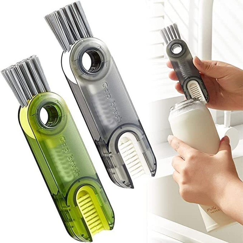 Top Trick 3 in 1 Multifunctional Water Bottle Gap Cleaner ,Tiny Cleaning Brush(Multicolor)