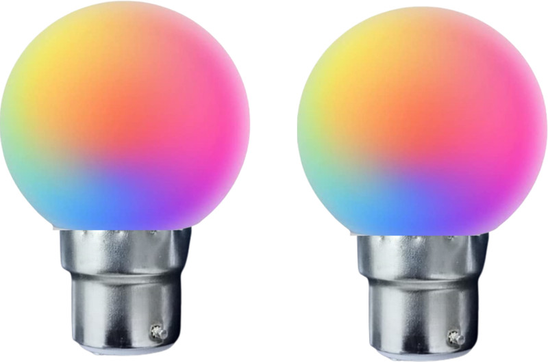 AP Source 0.5 W Basic Decorative B22 Night Bulb(Multicolor, Pack of 2)
