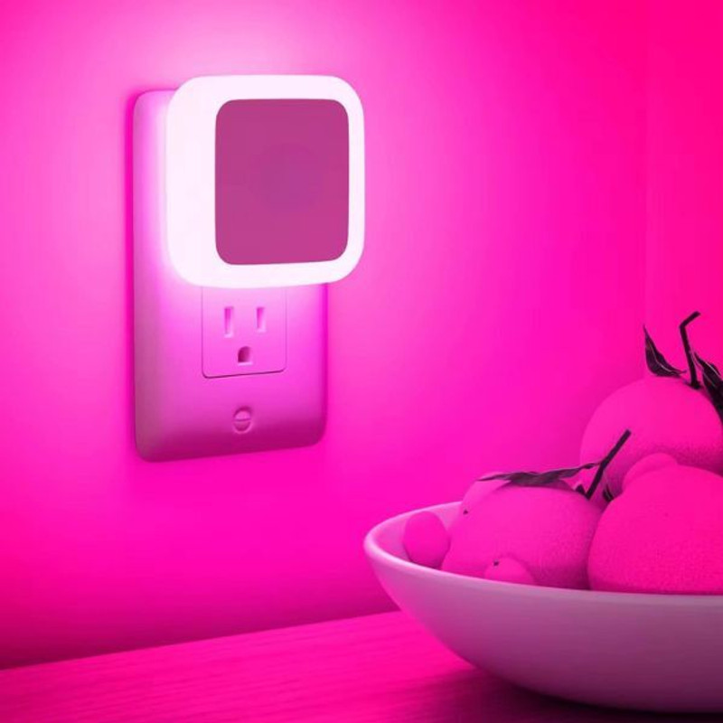 H Decor 0.5 W Basic Decorative Plug & Play Night Bulb(Pink)