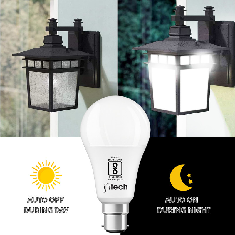 IFITech 5 W Glare Reduction Round B22 LED Bulb(White)