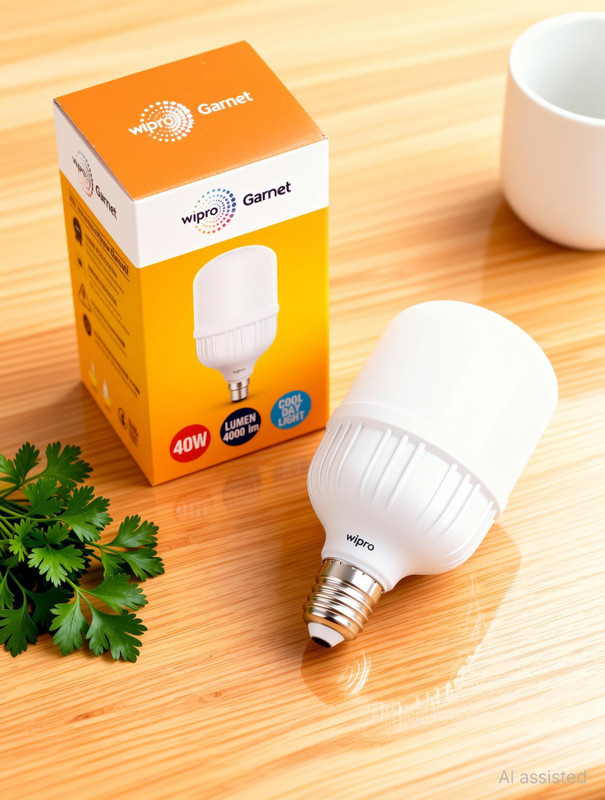 Wipro 40 W Basic Standard B22 LED Bulb(White)