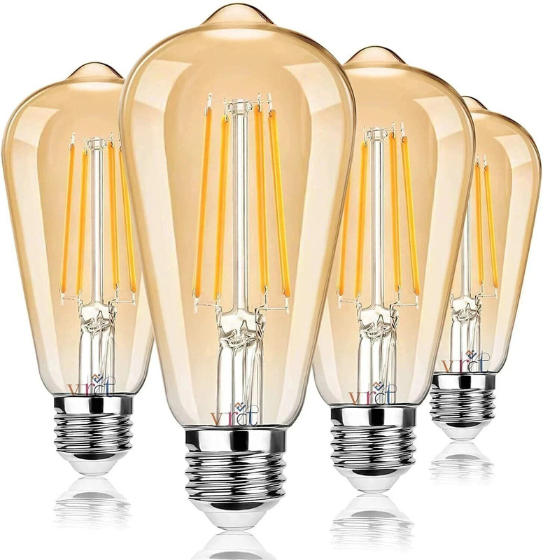 LEDOLUX 4 W Basic Standard E27 LED Bulb(Gold, Pack of 4)