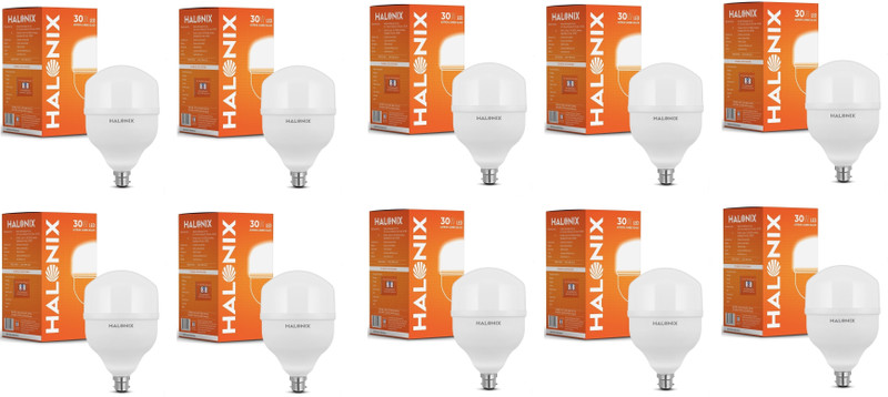 HALONIX 30 W Basic Round B22 D LED Bulb(White, Pack of 10)