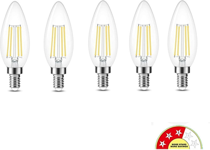 PHILIPS 4 W Basic Candle E14 LED Bulb(Yellow, Pack of 2)