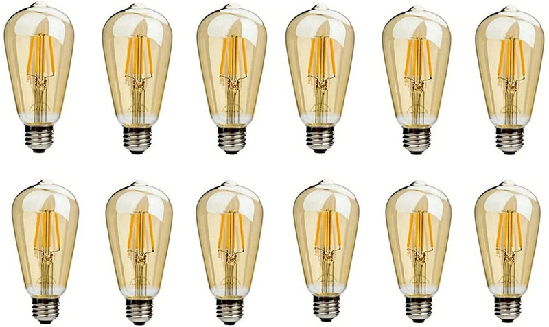 LEDOLUX 4 W Basic Standard E27 LED Bulb(Gold, Pack of 12)