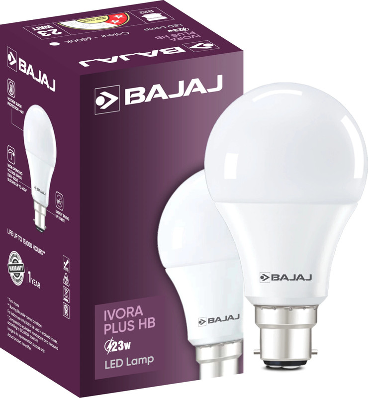 BAJAJ 23 W Basic Round B22 LED Bulb(White)