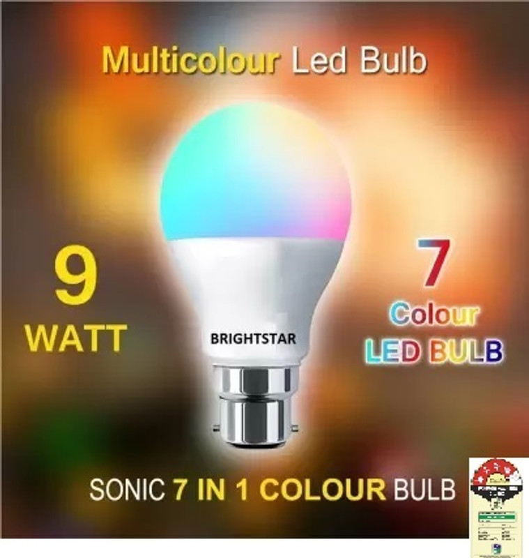 Brightstar 9 W Basic Round B22 LED Bulb(Blue)