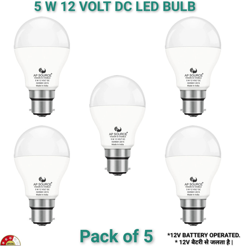 AP Source 7 W Basic Round 2 Pin LED Bulb(White, Pack of 2)