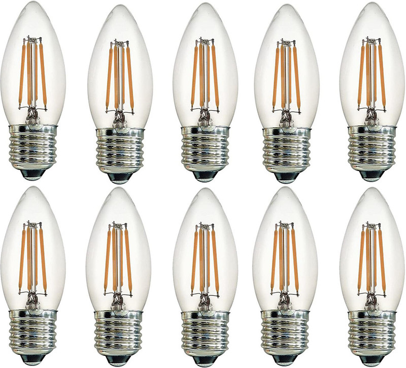 Tip 'n' Top 4 W Basic Round E27 LED Bulb(Yellow, Pack of 8)