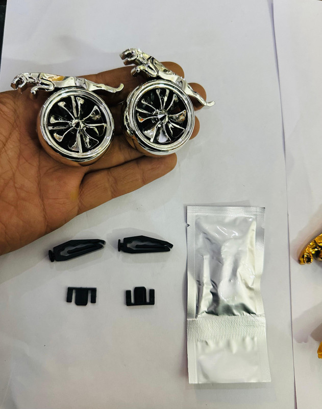 Auto MT Silver Wheel Jaguar-Design AC Vent Perfume ABS Air Freshner Environment Friendly Car Flywheel