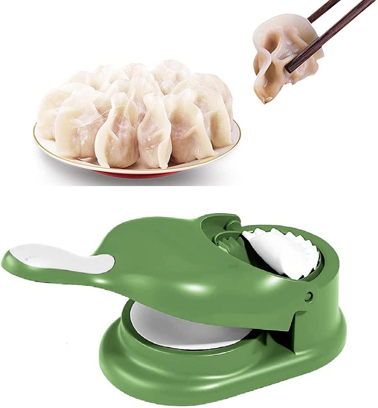 Nexshop Dumpling Press(Plastic ™2 in 1 Dumpling Maker Mould Machine, Kitchen Dumpling Puri Maker)