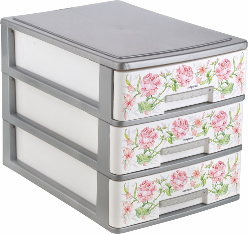 NAYASA Tuckins Delux 13 Drawers Plastic Free Standing Chest of Drawers(Finish Color - Grey, DIY(Do-It-Yourself))