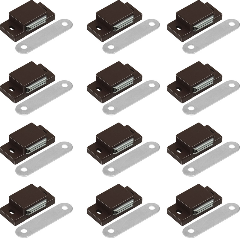 Verilux Magnetic Door Catches Strong Latches for Cabinets Closets Chest/Lid Lock(Pack of 12)