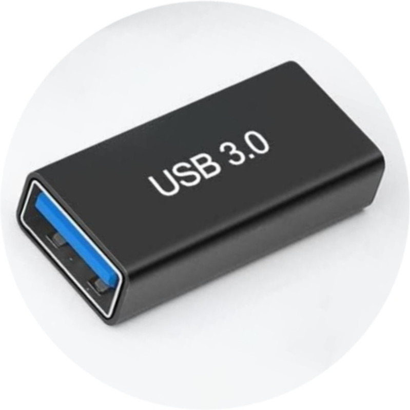 ZENIFY USB Female to USB Female Connector USB to USB Adapter Coupler 3.0 female usb 3.0 Cabinet with USB 2.0 and USB 3.0 Ports Compatible with Computer(Black)
