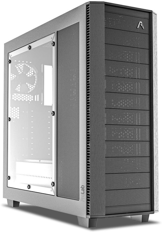 Prolab Design AI888 with 1x120mm Fan Pre-Installed E-ATX Mid Tower Cabinet Compatible with Computer(Black)