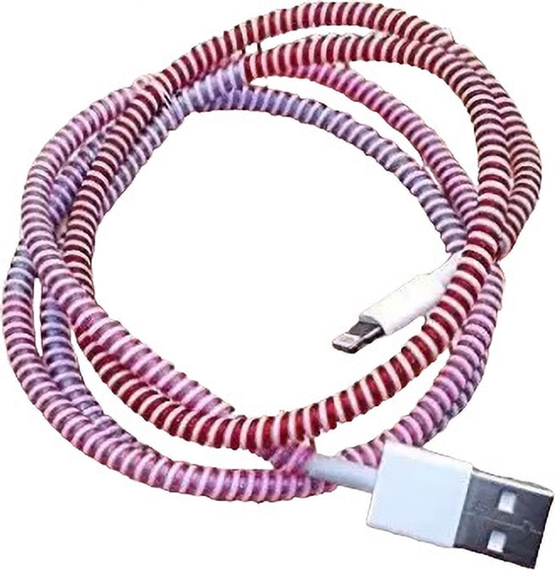 FreshDcart Spiral Cable Wrap Protector Earphone Cable Saver Winder for iPhone & Android Mobile Charging Cable/Earphones 50cm Cable Protector(Multicolor)