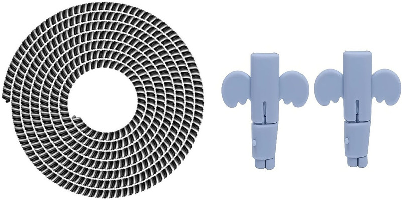 AquaBloom Spiral Cable Protector with 2 Wing Cable Protector(Multicolor)