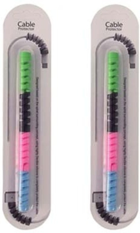 NANDKUVAR Spiral Charger Cable Protector for all Type Wires Data Cable- 8pic Cable Protector(Multicolor)