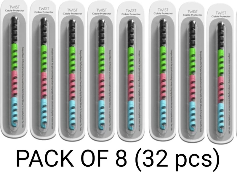 UniTale Universal Charging Cable Ear Phone Cable Protector To Increase Life Span Of Cable Protector(Multicolor)