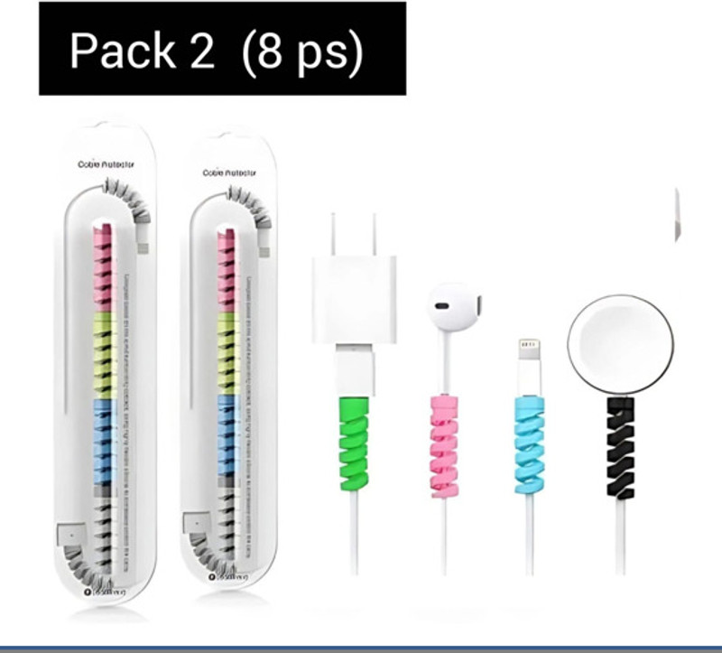 RC PRINT RC-CABLE PROTECTOR-PACK -2/ 8PS MULTI-33 Cable Protector(Multi Color)