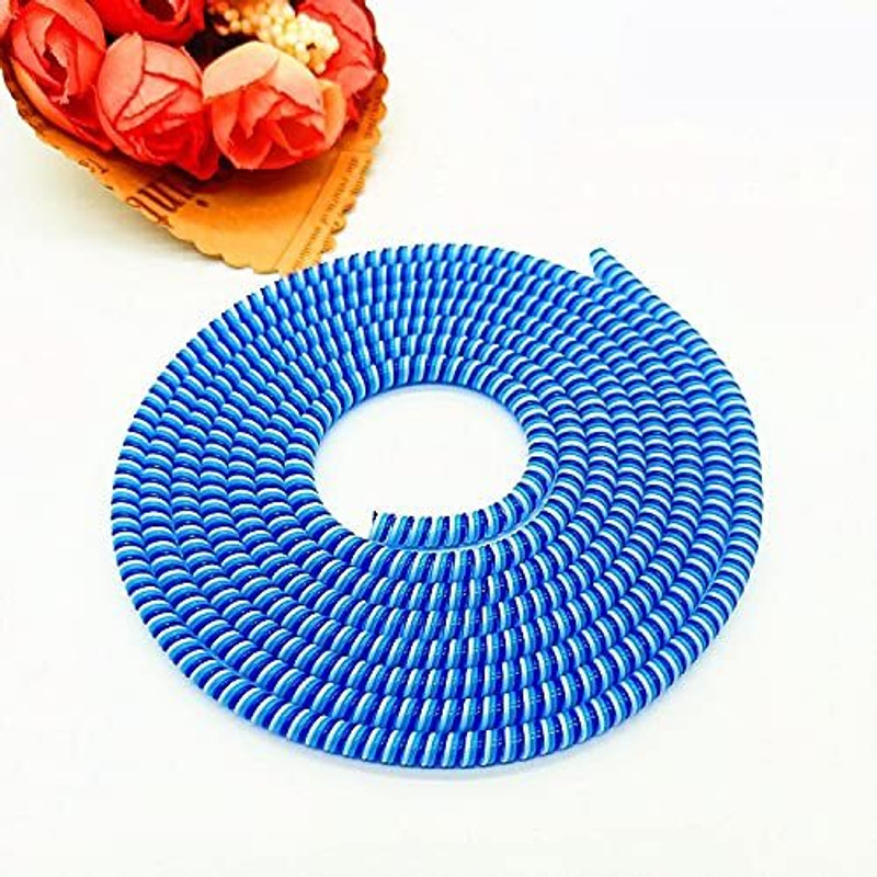 SANEHA Best quality Spiral cable protector pack of 5 Cable Protector(Blue)