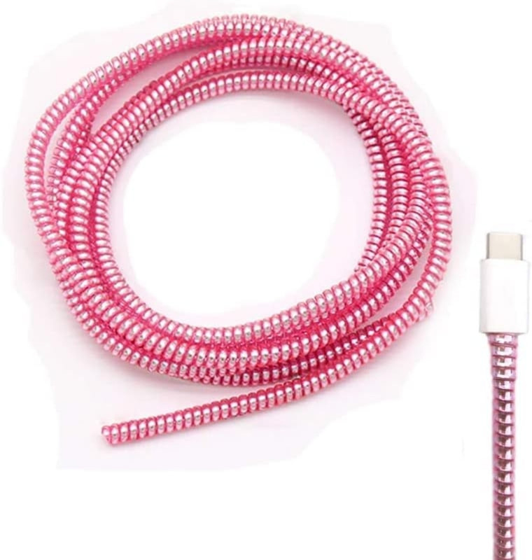 Nutech 1.5 M Pink Spiral Cable Protector For Data cable Cable Protector(Pink)