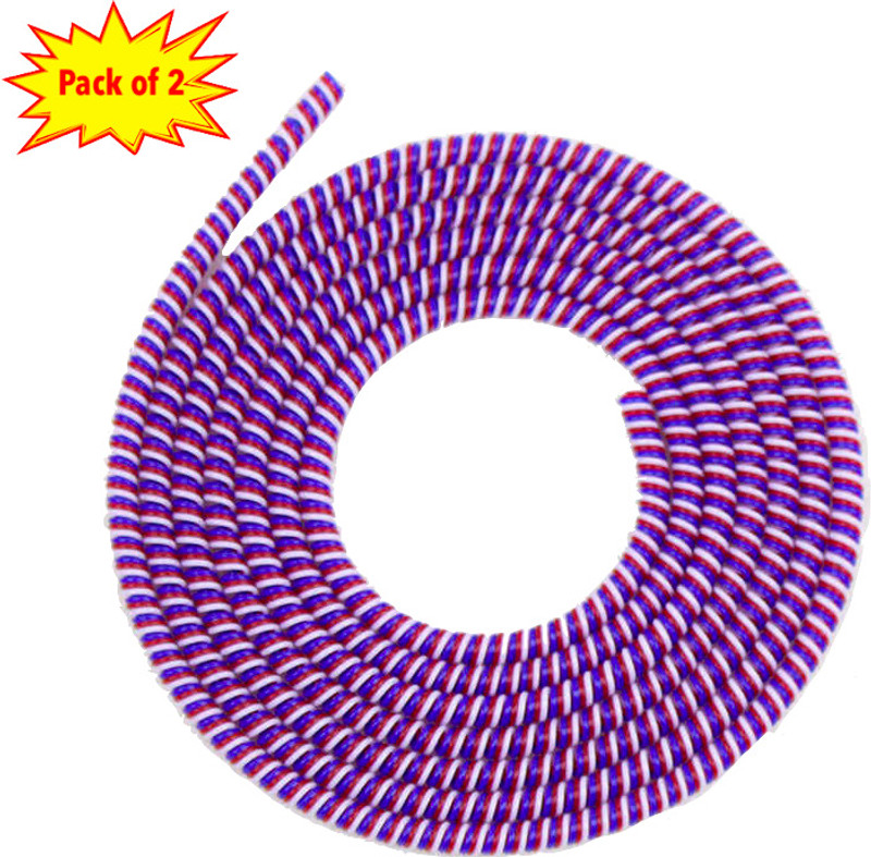Epaal 2 Pcs Spiral Triple Color 1.4 Meters Each-Full Size (Cyan) Cable Protector(Multicolor)