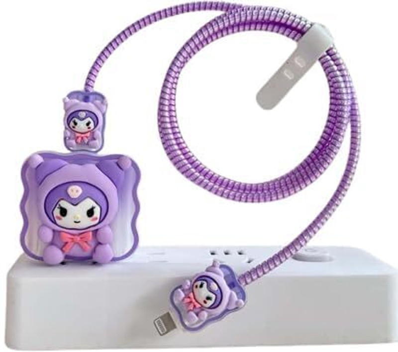 LN KART Silicone Charger Case Cover Compatible with iPhone 18-20W USB-C Power Adapter Cable Protector(Purple)