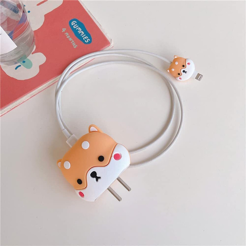 WEI INTERNATIONAL Compatible for iPhone Charger Cover for 18-20W Full Protection CASE TOTORO Cable Protector(Grey)