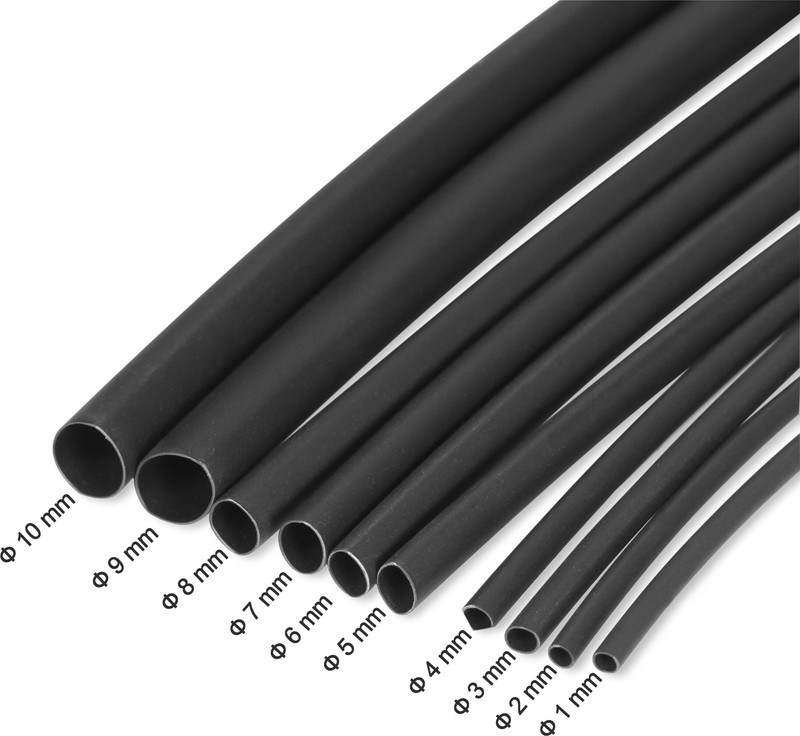 JUKR Polyolefin Tubes (10 Mtr) 1 2 3 4 5 6 7 8 9 10 mm Wire Insulation DIY Heat Tube Heat Shrink Cable Sleeve(10 mm)