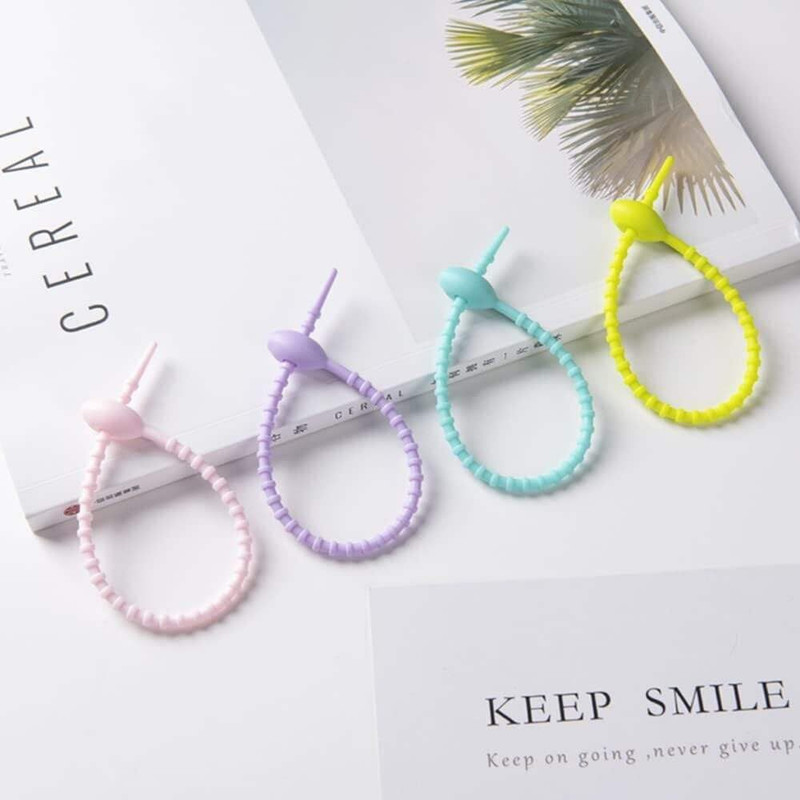 DYZEKO Silicone Zip Ties_5 Pc Earphone Cable Organizer