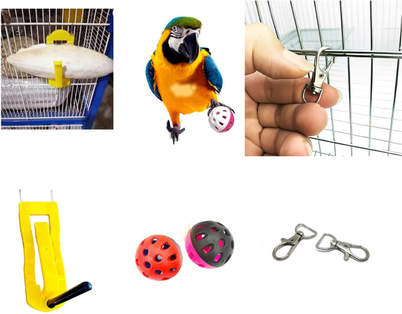 STM Combo - Cuttle bone holder(1), Bird cage lock(2)pack of 3 Cage Cuttlebone Holder