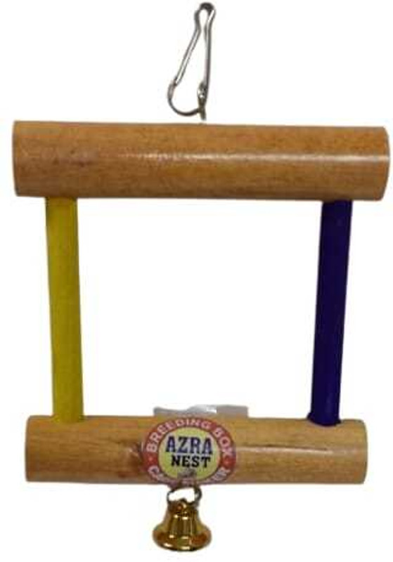 S Mark Pet Bird with Bell Interactive Parrot Toy Lovebird Cage Bells (Small) Cage Seed Catcher
