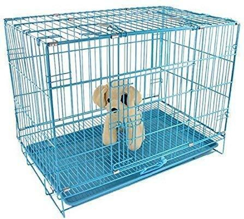Subaka Dog Heavy Duty Metal Cage Sky Blue 24Inch Cat Rabbit Dog Cage Dog Cage