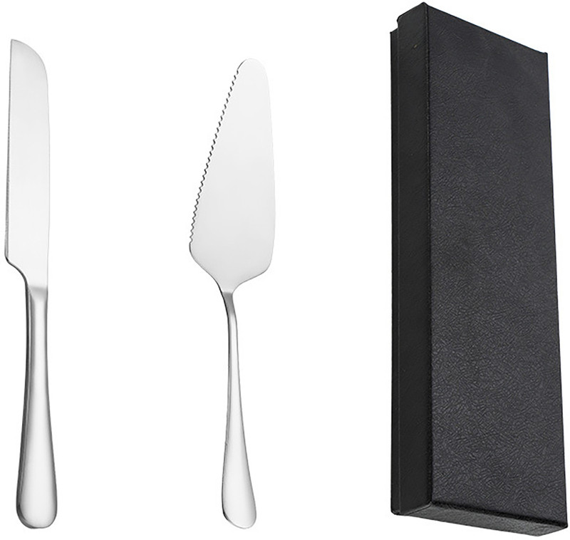 SYGA Set of 2 Stainless Steel Cake Knife & Server – Ideal for Birthdays and Parties Stainless Steel Cake Server(Gold)
