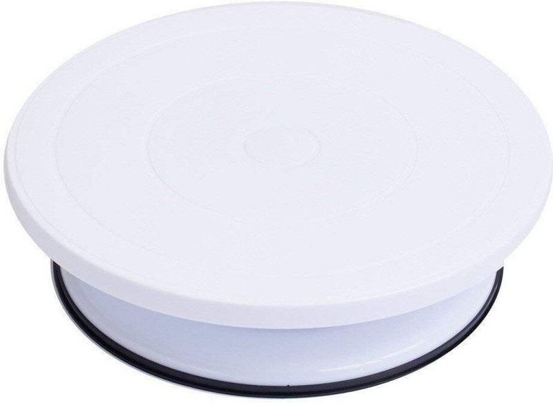 qaaf store 360 Degree Rotating Cake Turn Table Plastic stand Plastic Cake Server(Multicolor, Pack of 1)