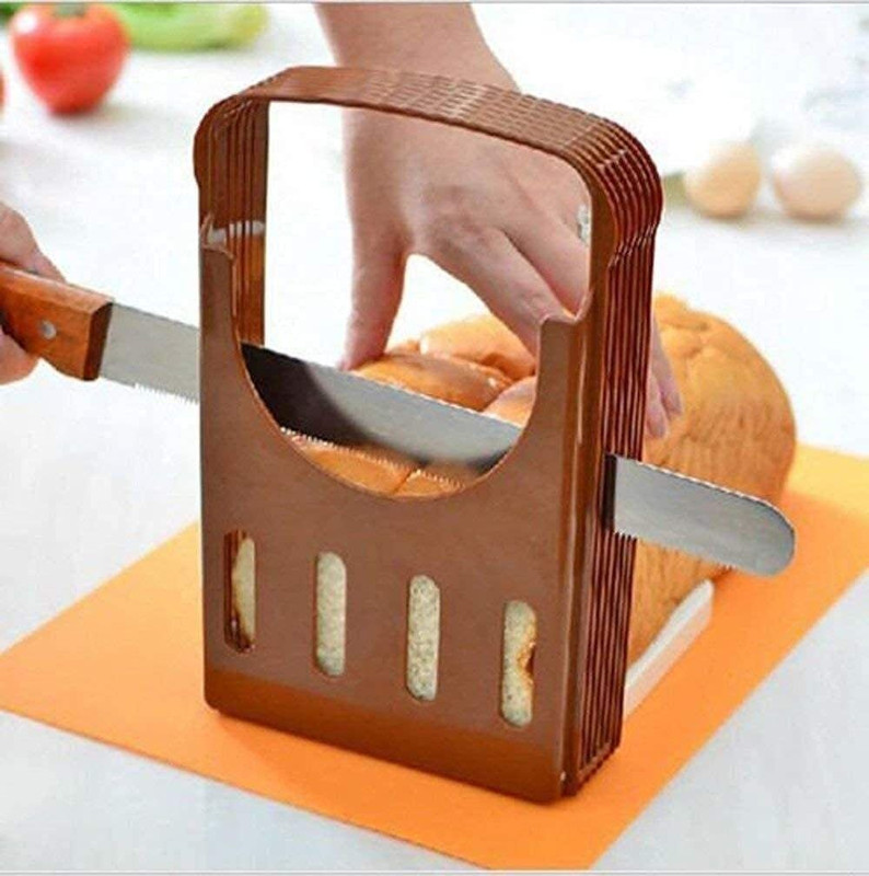 GOTHIDO Bread Slicer Full Cake Cutter(Brown, Plastic)