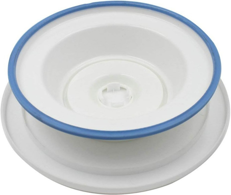 Satnam enterprises Cake Decorating Revolving Turntable 28 CM BPA Free Plastic 360 Degree Rotating Single Piece Square Slicer(White, Plastic)