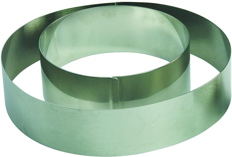 KMW Professional Cake Ring Dia. 9" x 2" (0.9 mm) Non-Stick Full Cake Ring Layer Slicer(Steel, Metal)